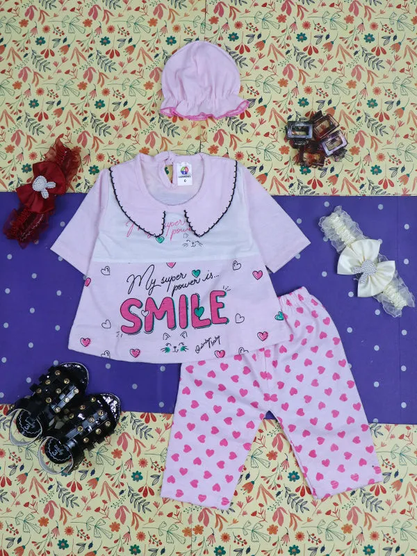 0Mth - 3Mth Smile Pink Baby Suit For Newborn NBS80