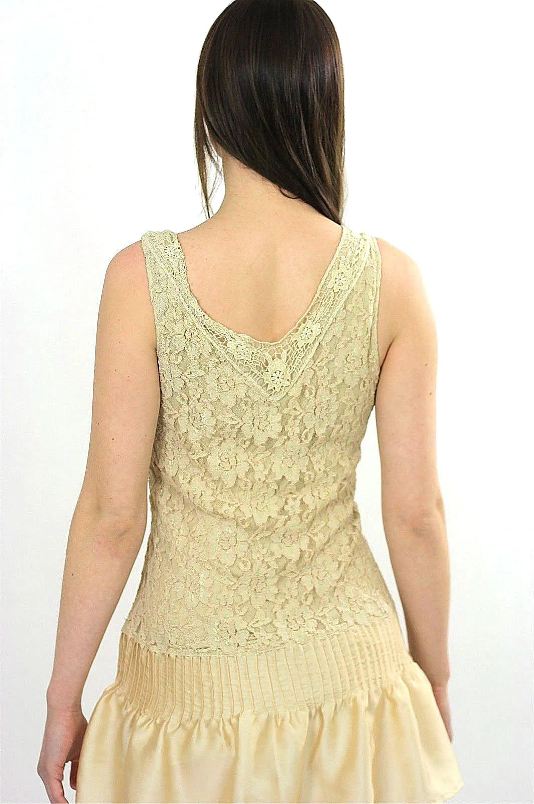 90s Sheer lace Deep V grunge cocktail party mini dress
