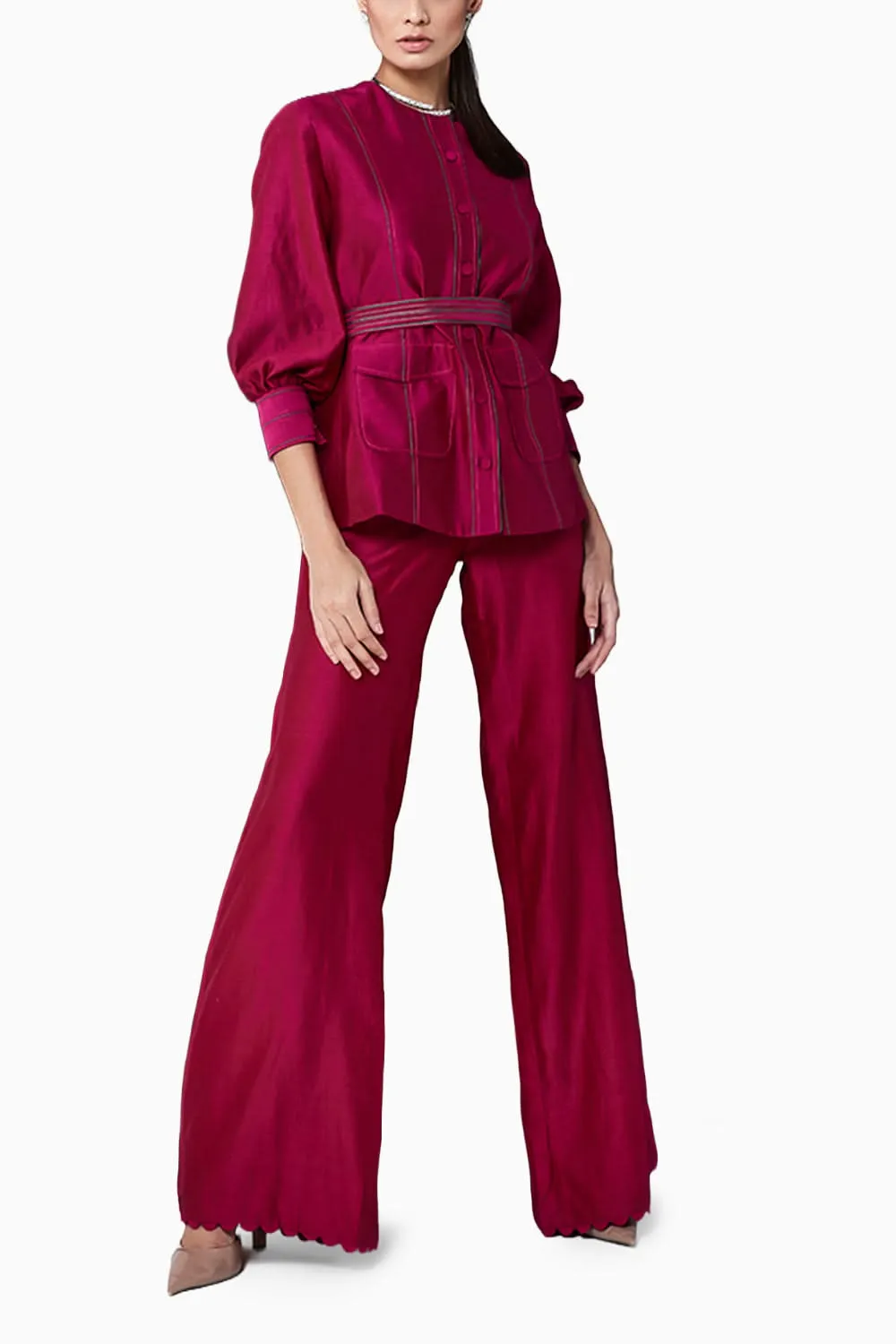 Acantha Fucshia Pants Set