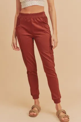 Aemi   Co Elastic Waist Joggers with Pockets
