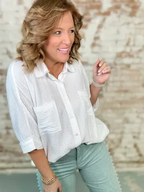 Alexis Button Up Gauze Top