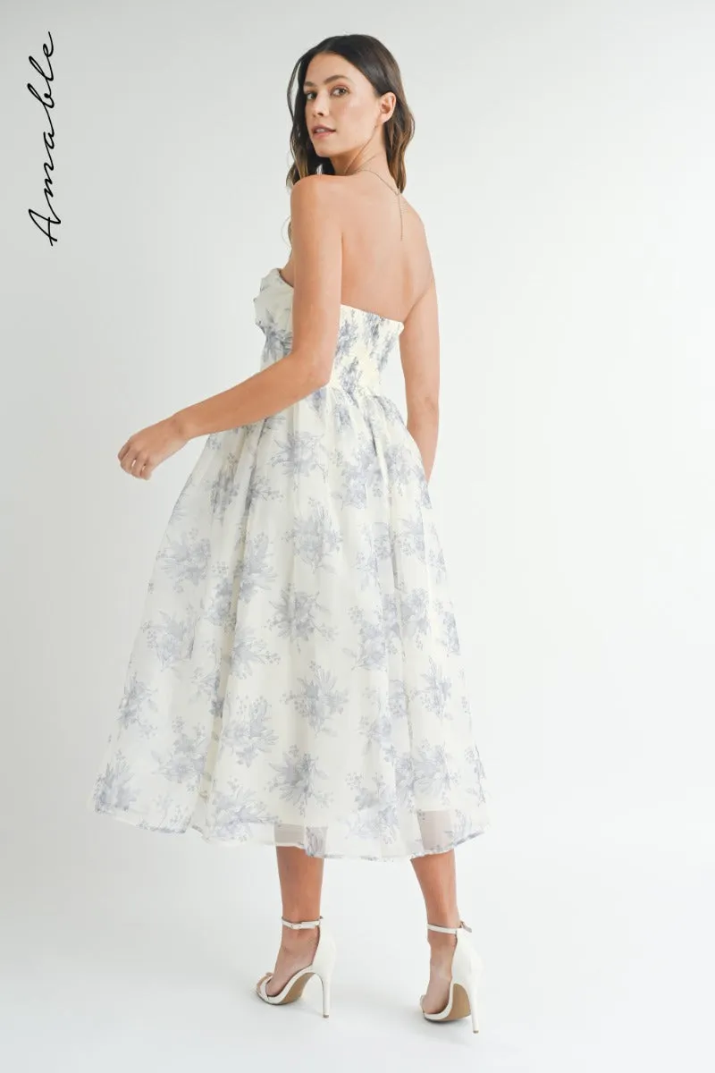 Ali Floral Strapless Dress