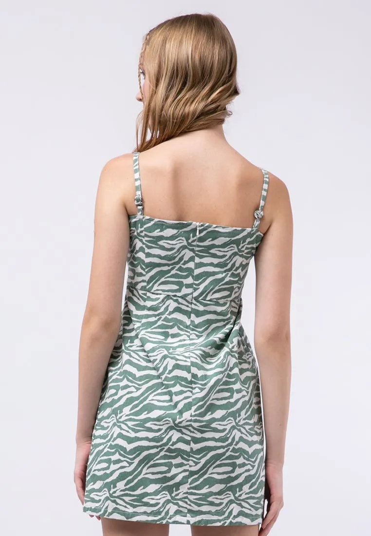 Animal Print Slip Dress