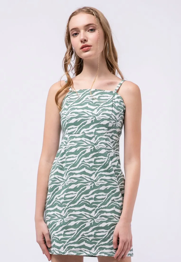 Animal Print Slip Dress