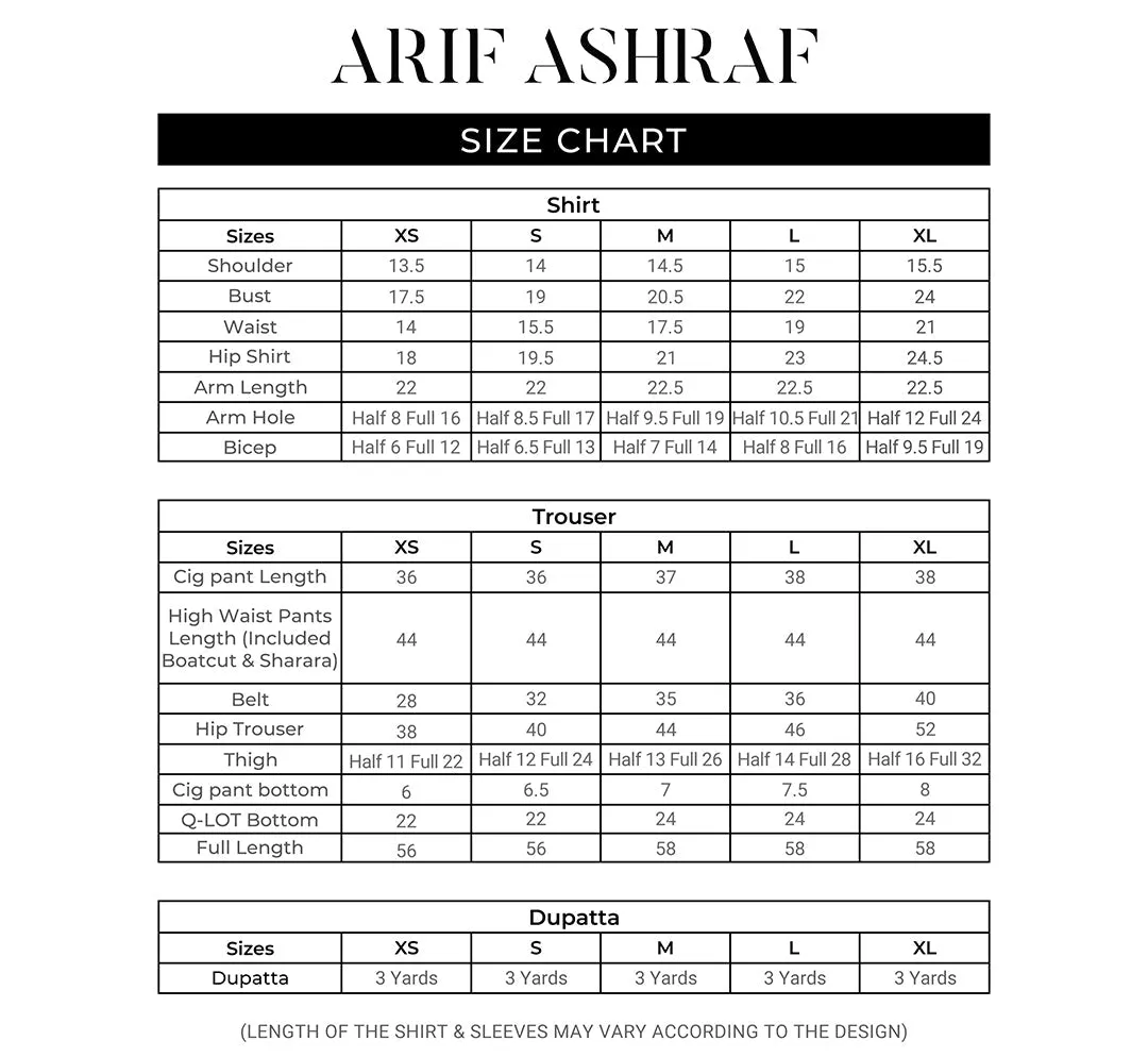 Arif Ashraf - Chandini - Off white - Chiffon - 2 Piece