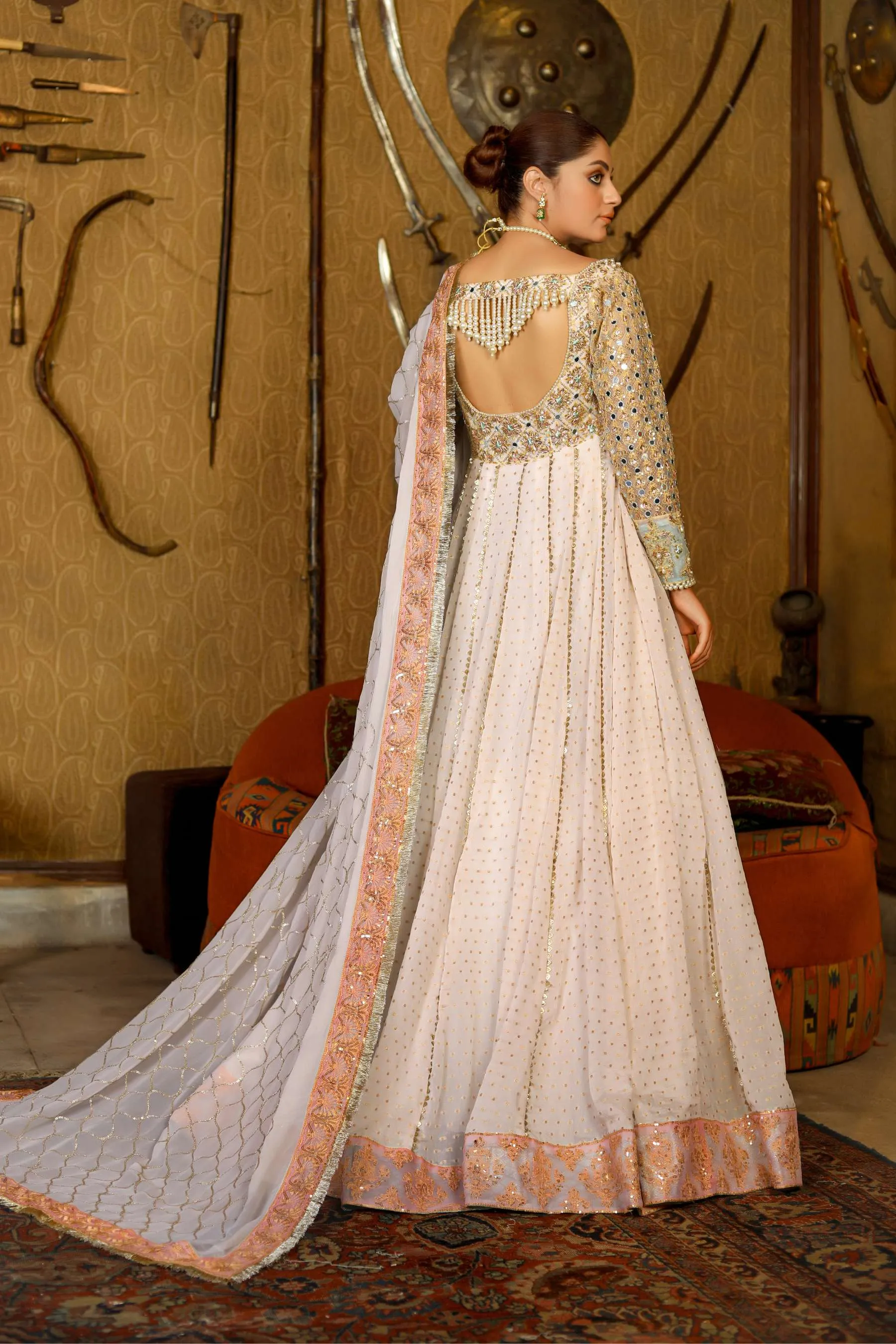 Arif Ashraf - Chandini - Off white - Chiffon - 2 Piece