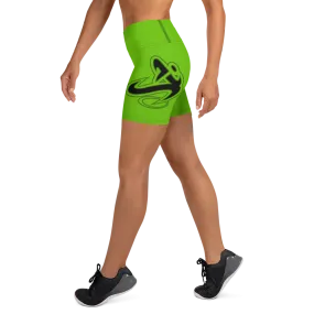 Athletic Apparatus Kelly Green Black logo Yoga Shorts