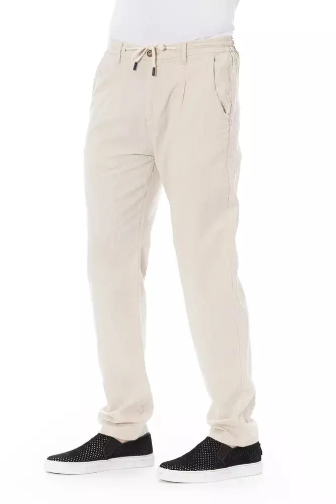 Baldinini Trend Beige Cotton Men Chino Trousers