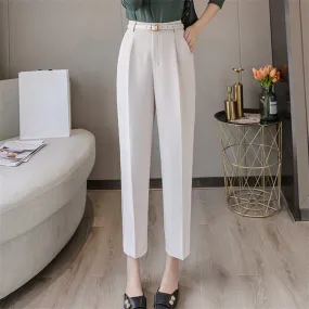 Boss Lady High Waist Belted Pants