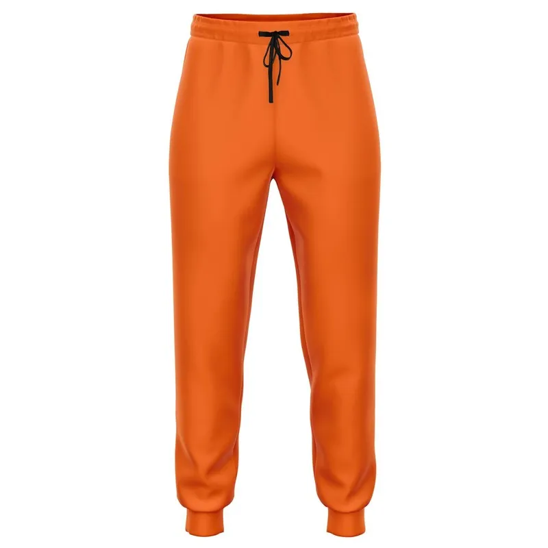 Bright Orange Joggers | Unisex | with PLUS sizes | Bright Pure Orange | C0M75Y100K0