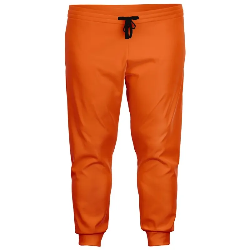 Bright Orange Joggers | Unisex | with PLUS sizes | Bright Pure Orange | C0M75Y100K0