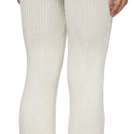 Calle Del Mar Off-White Ribbed Lounge Pants