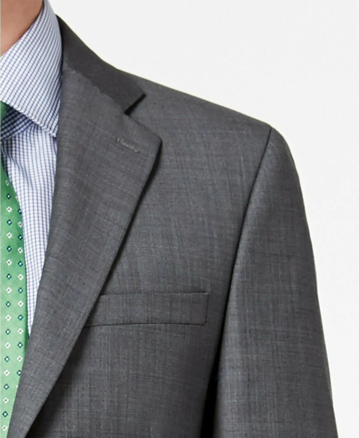 Calvin Klein Mens Slim fit Sport Coat Blazer 46 L Grey Stretch