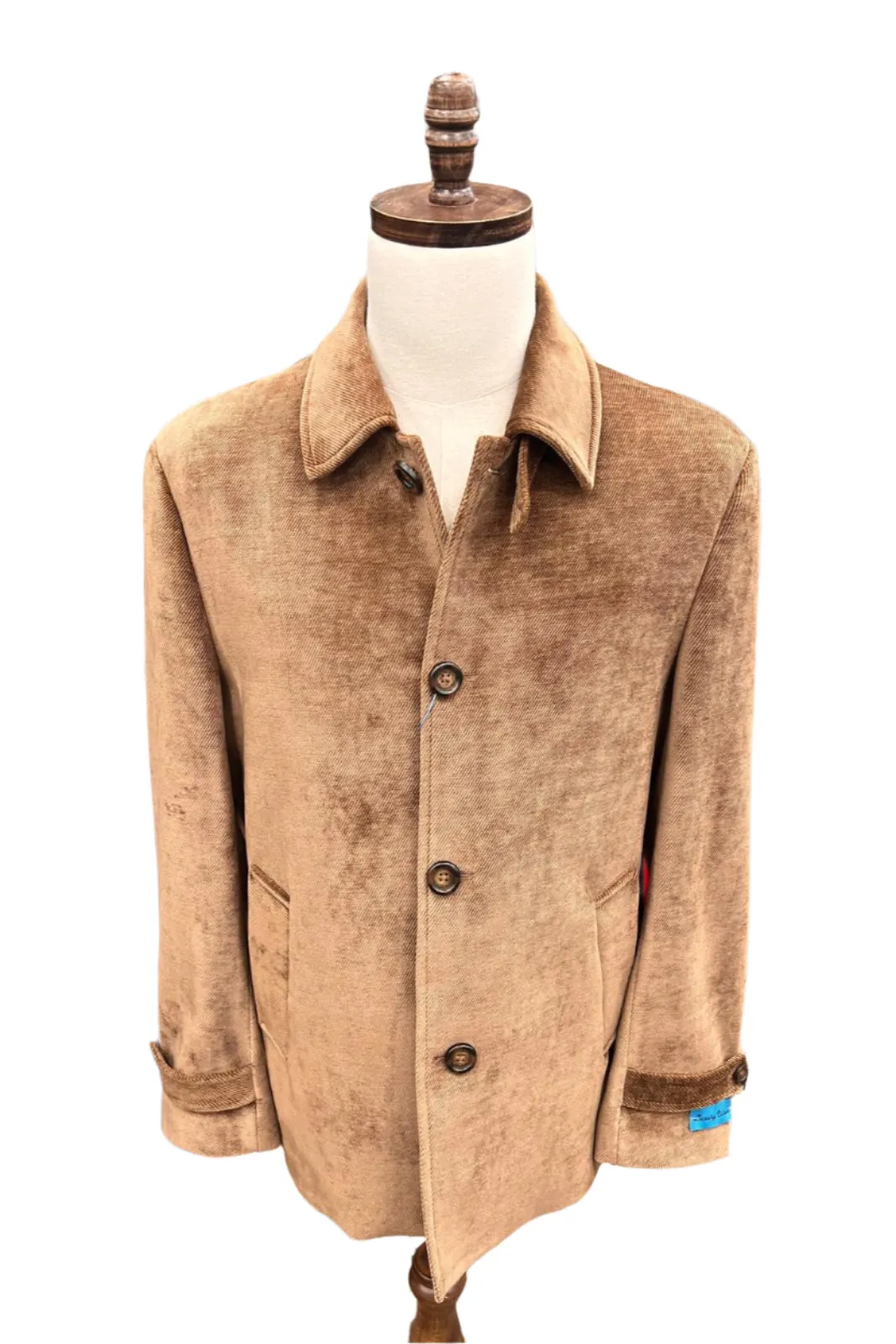 Canuti By Steven Land Mens Brown Corduroy 100% Wool Coat