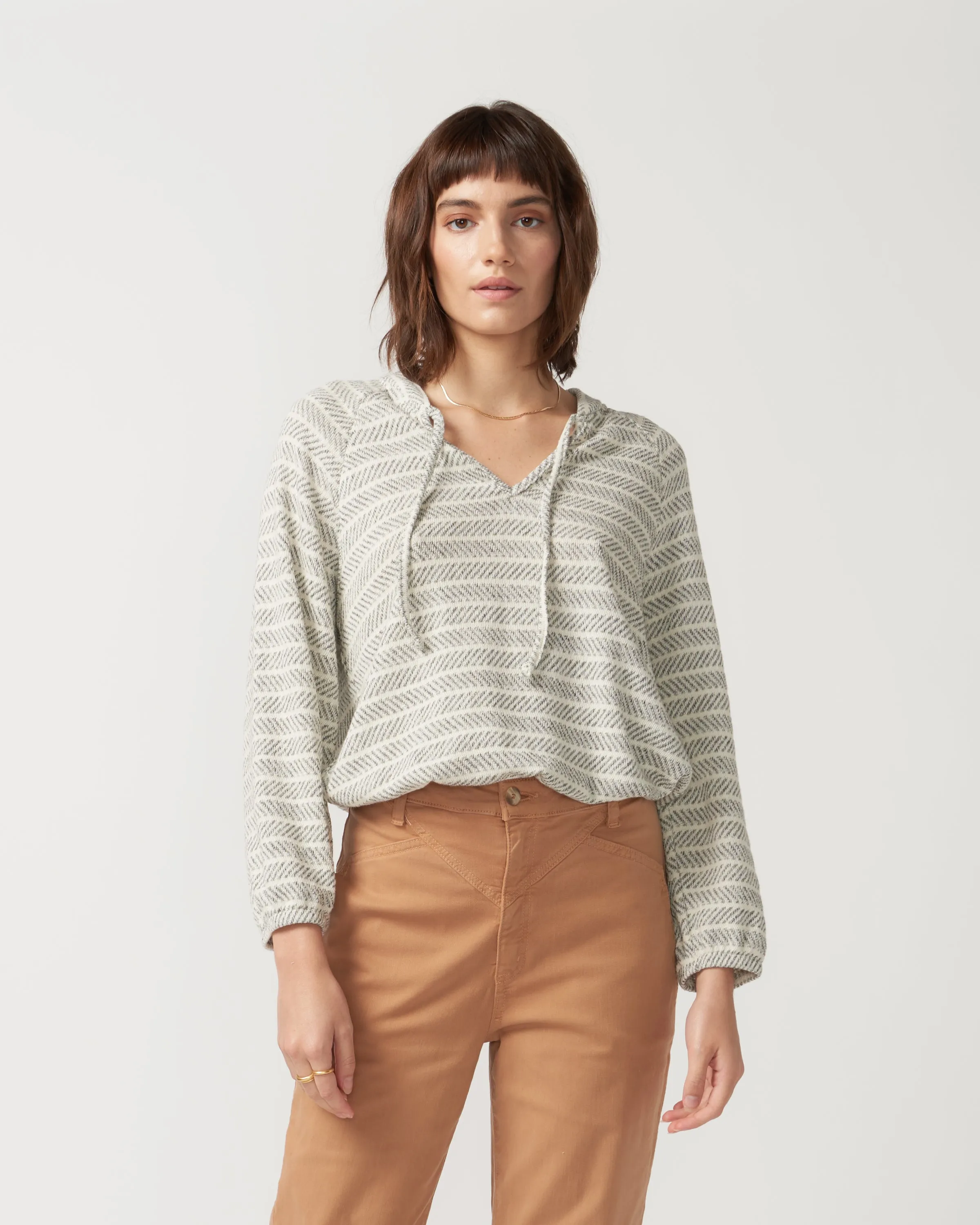 Carie Open Neck Ties Top