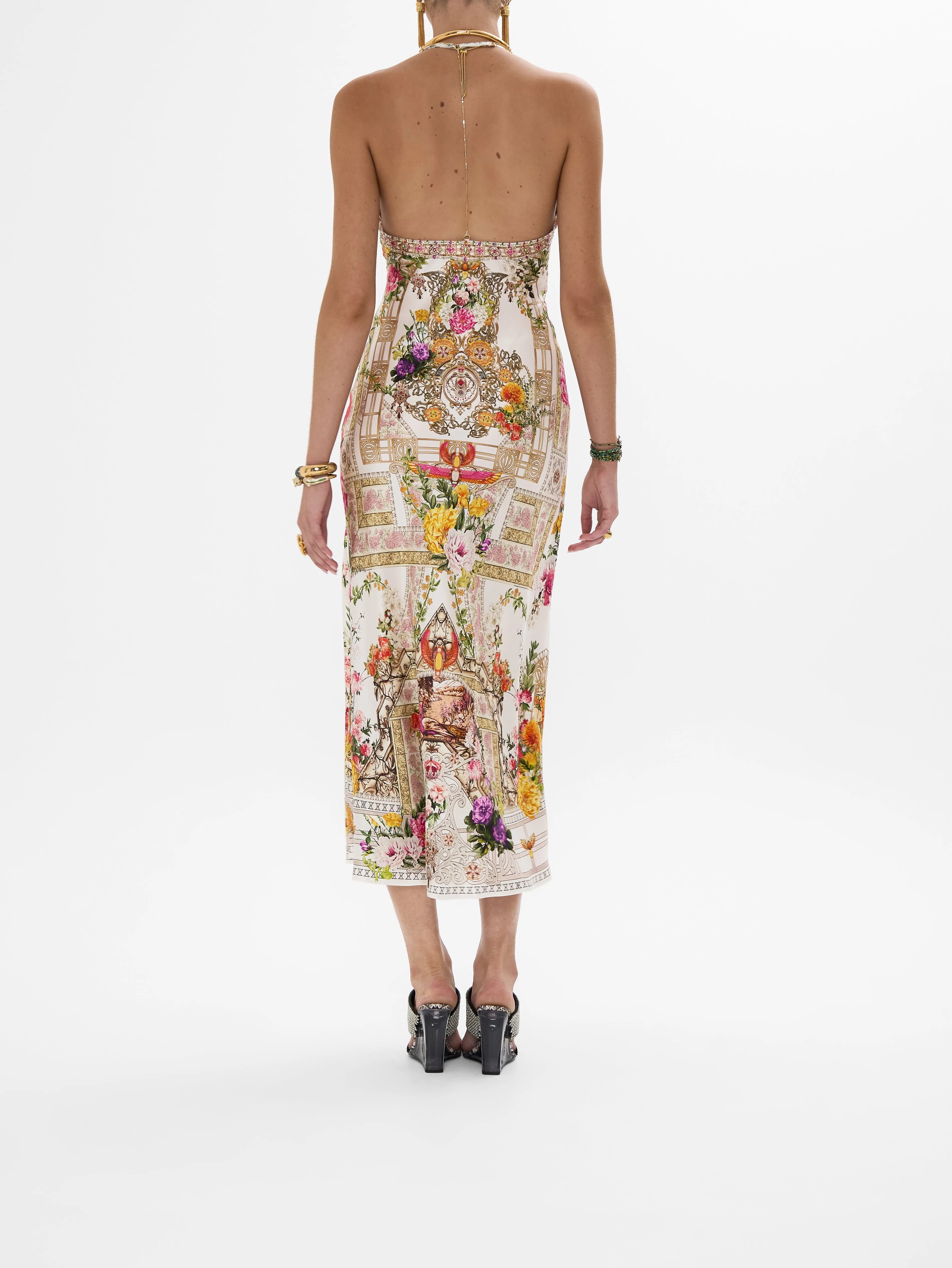 CHAIN DETAIL SLIP DRESS