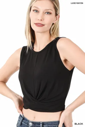 Connor Twist Tank In Black