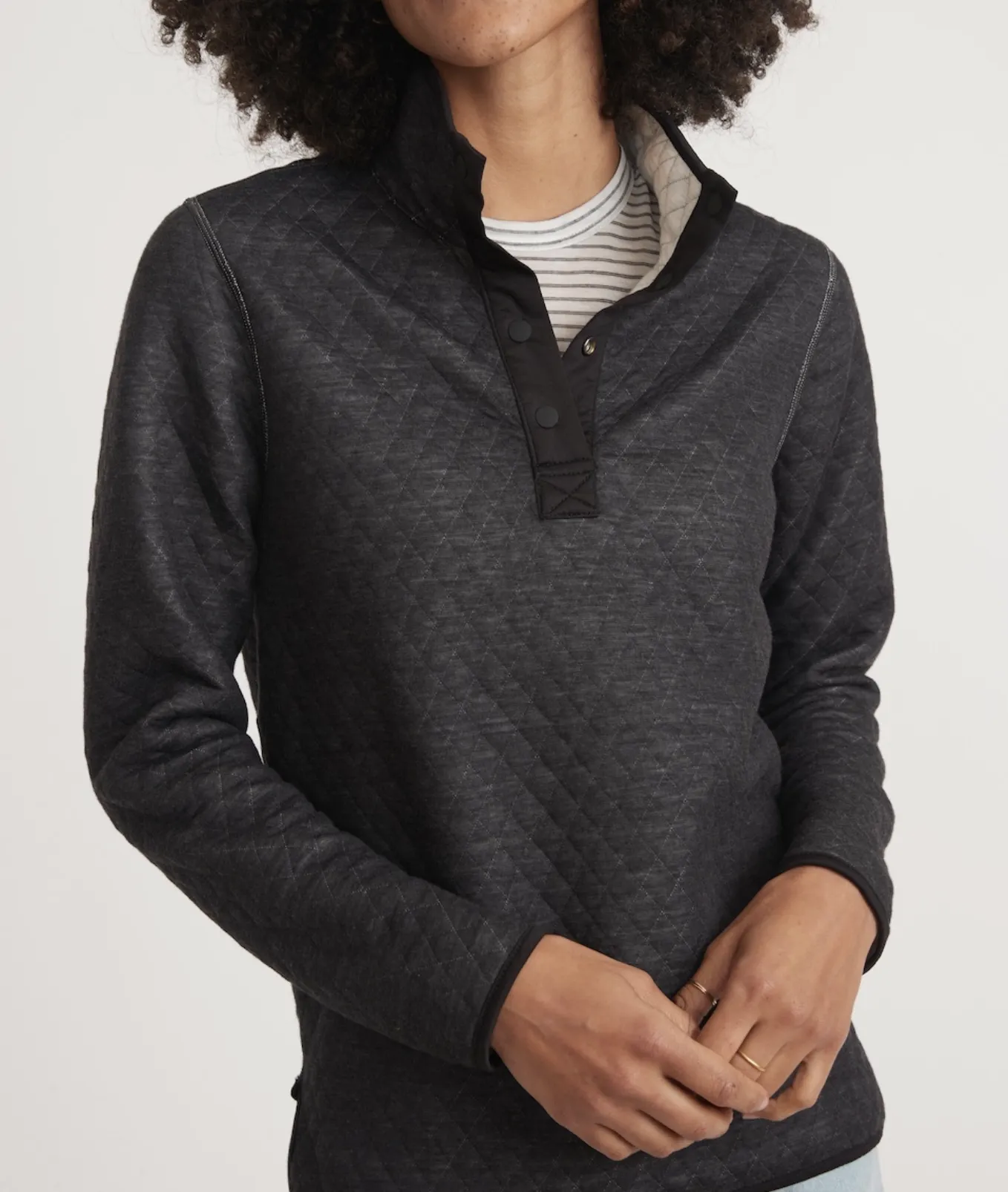 Corbet Reversible Pullover - White/Black (Women's)