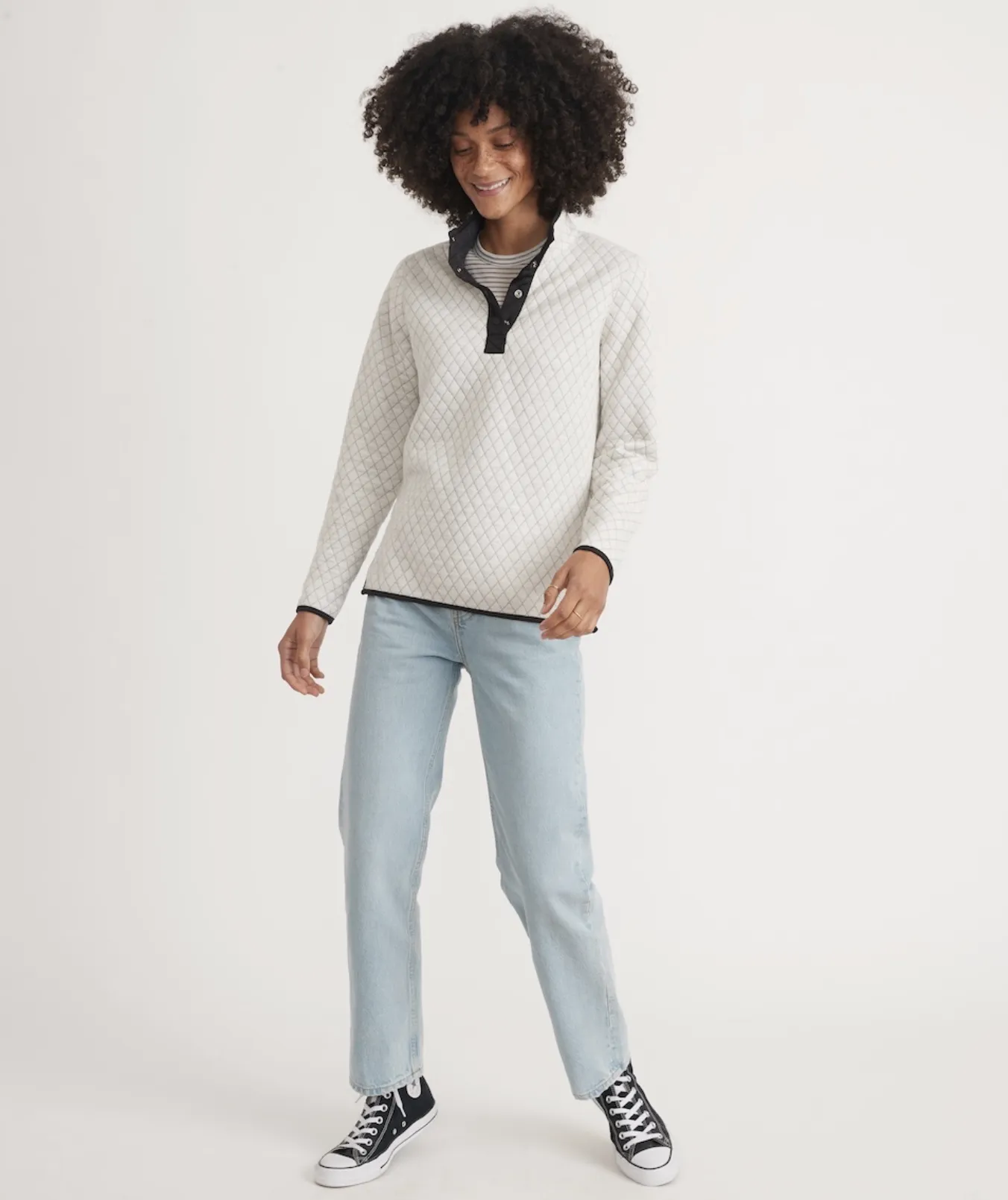 Corbet Reversible Pullover - White/Black (Women's)