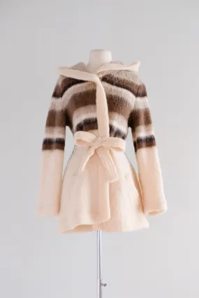 Coziest 1970's Made in Iceland Wool Sweater Coat / Sz M