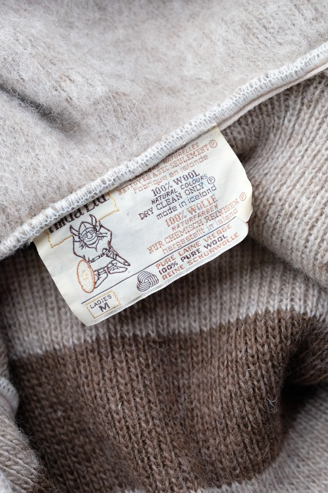 Coziest 1970's Made in Iceland Wool Sweater Coat / Sz M