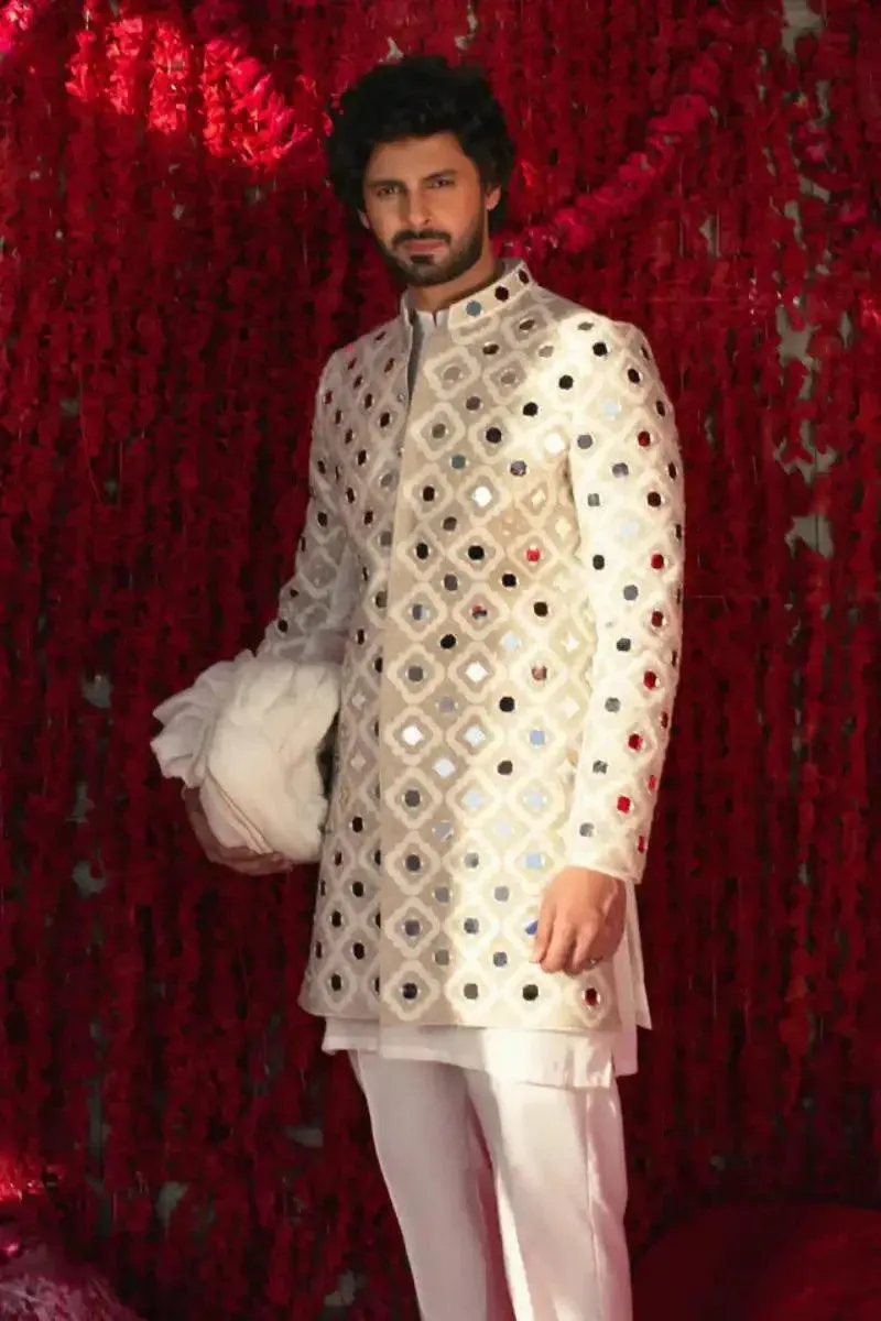 Deepak & Fahad - SHAJAR - White -  - 3 Piece