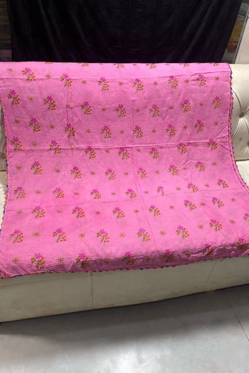 Designs By Amina - Hand work Fancy paka work With four border kingri - lawn - Dupatta - 9