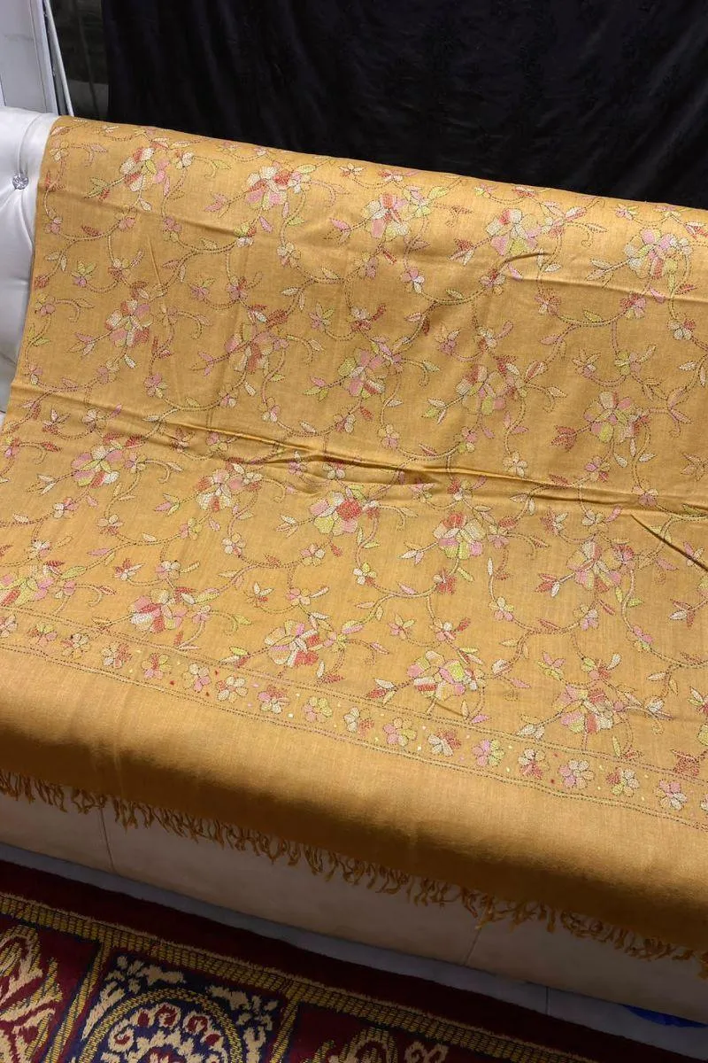 Designs By Amina - Hand worked - wool shawl - 9