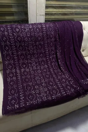 Designs By Amina - Handwork Beautiful Mukesh work - Bamber Chiffon - 2 Piece - Unstitch - 09