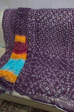 Designs By Amina - Mukesh Hand work - Pure Chiffon - 2 Piece Suit - shirt and dupatta - 6