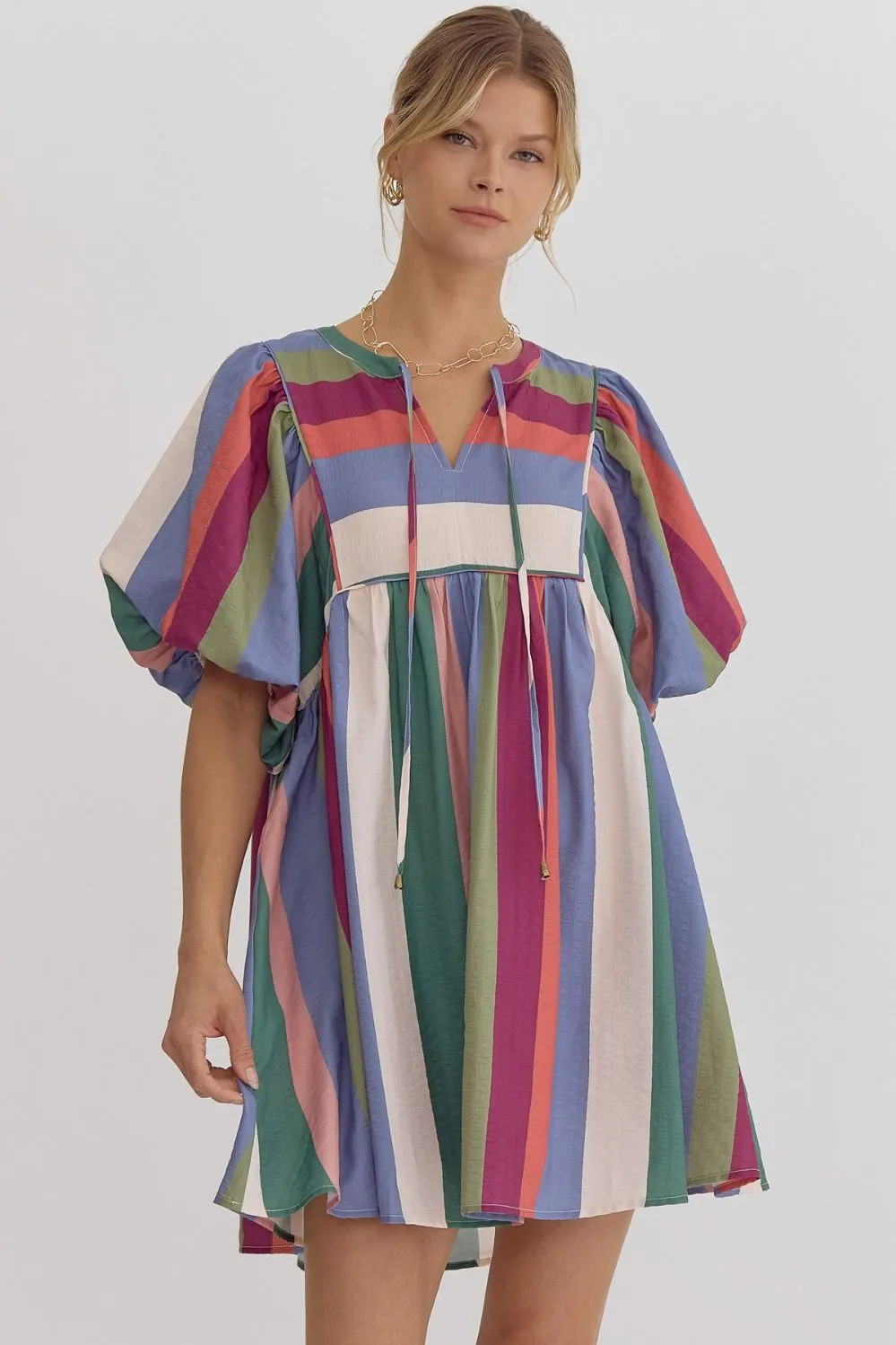 Double the Fun Dress Blue Plum
