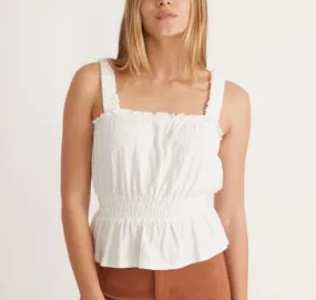 Dylan Smocked Tank - Antique White