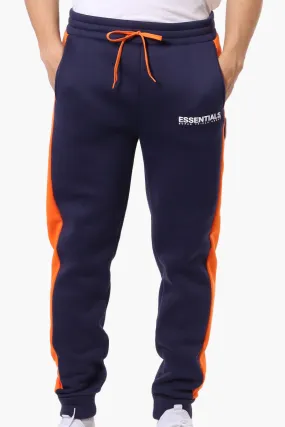 Essentials Super Triple Goose Side Stripe Tie Waist Joggers - Navy