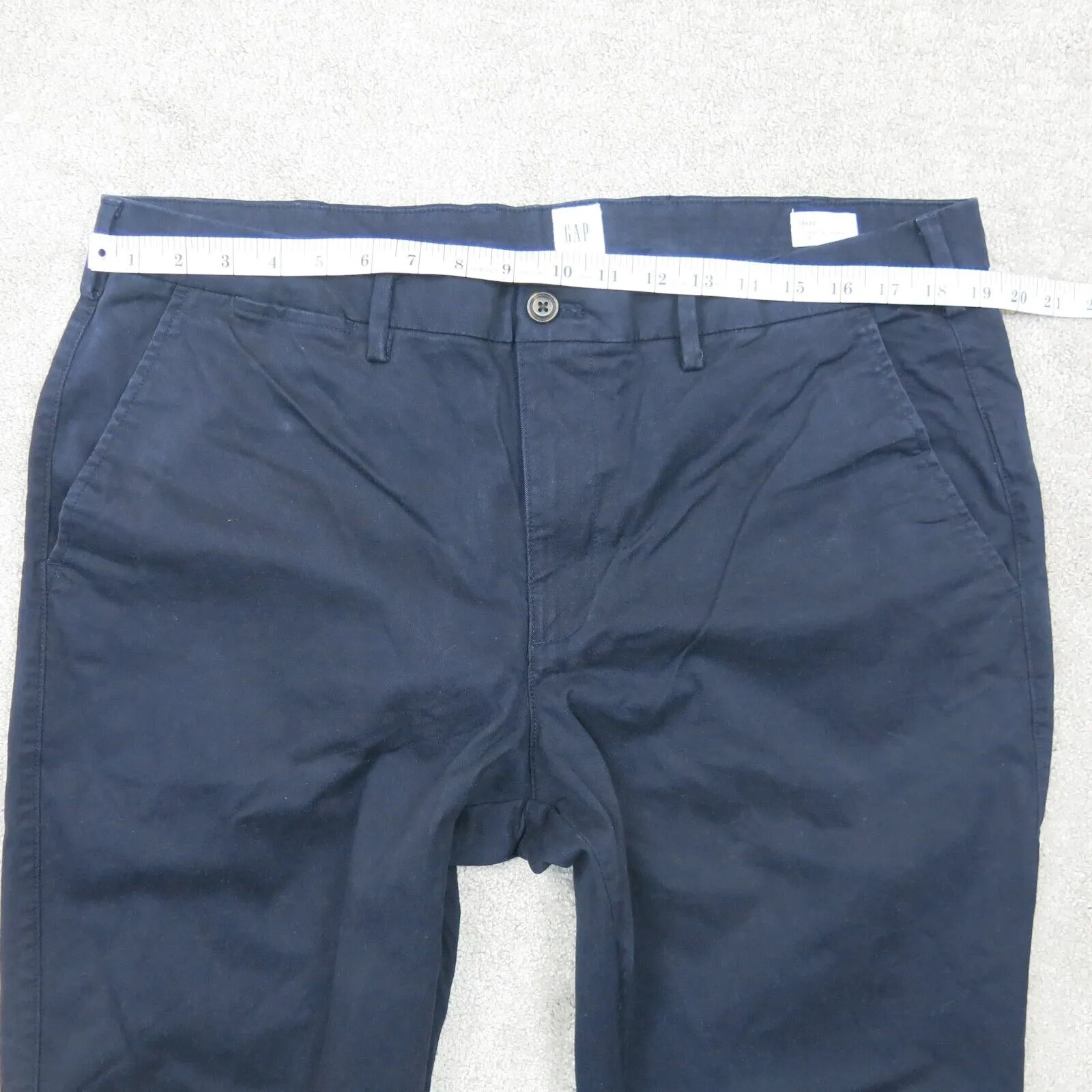 GAP Mens Slim Straight Leg Chino Pants Stretch Mid Rise Blue Size W38XL30