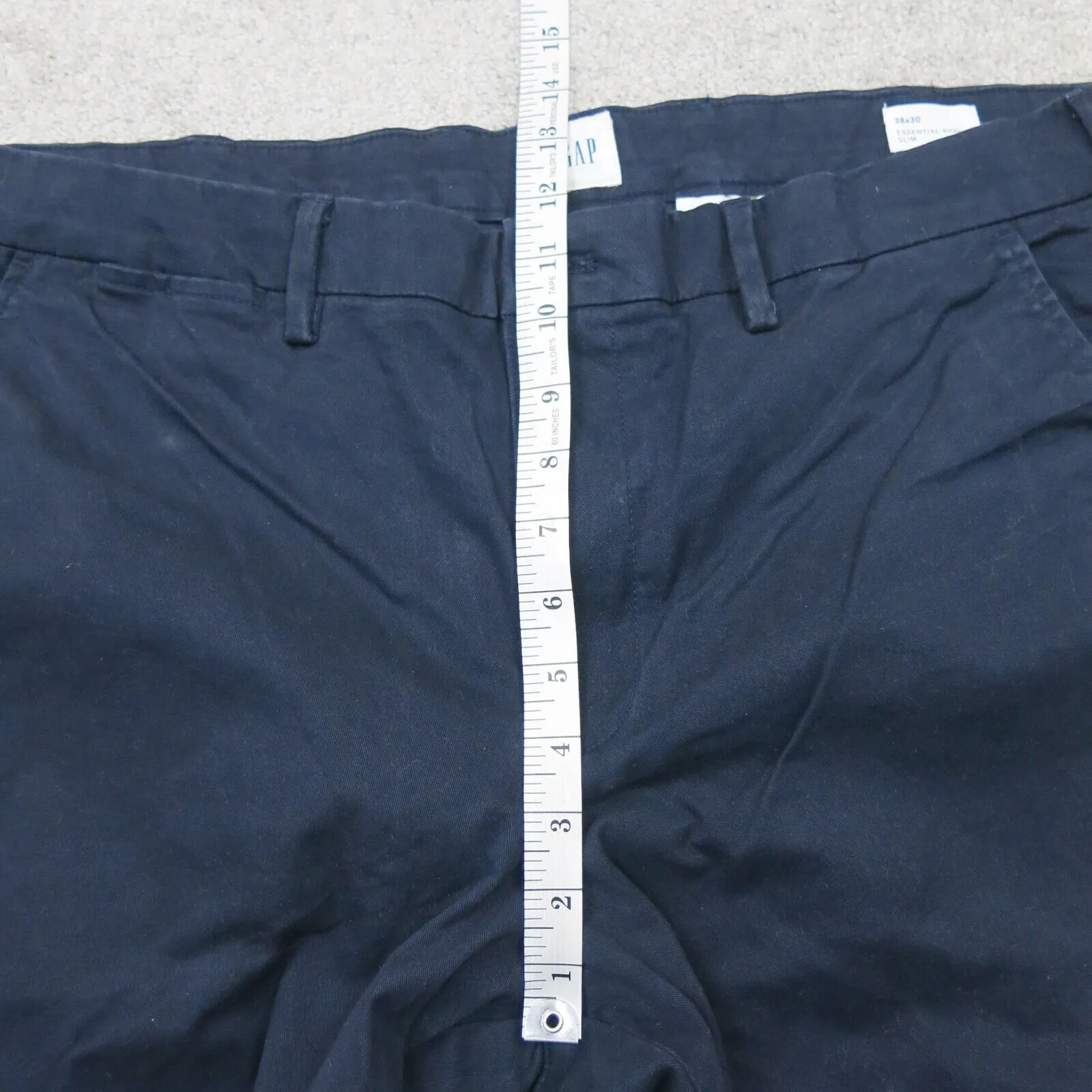 GAP Mens Slim Straight Leg Chino Pants Stretch Mid Rise Blue Size W38XL30