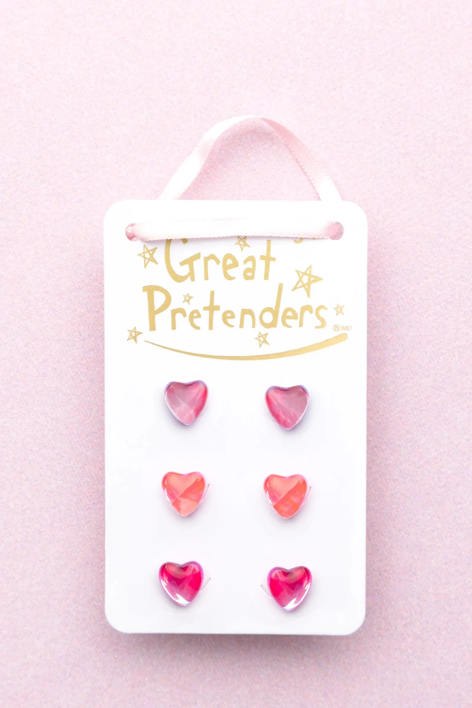 Great Pretenders - Boutique Holographic Heart Studded Earrings