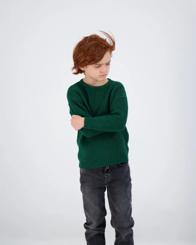 GREEN KNIT TOP