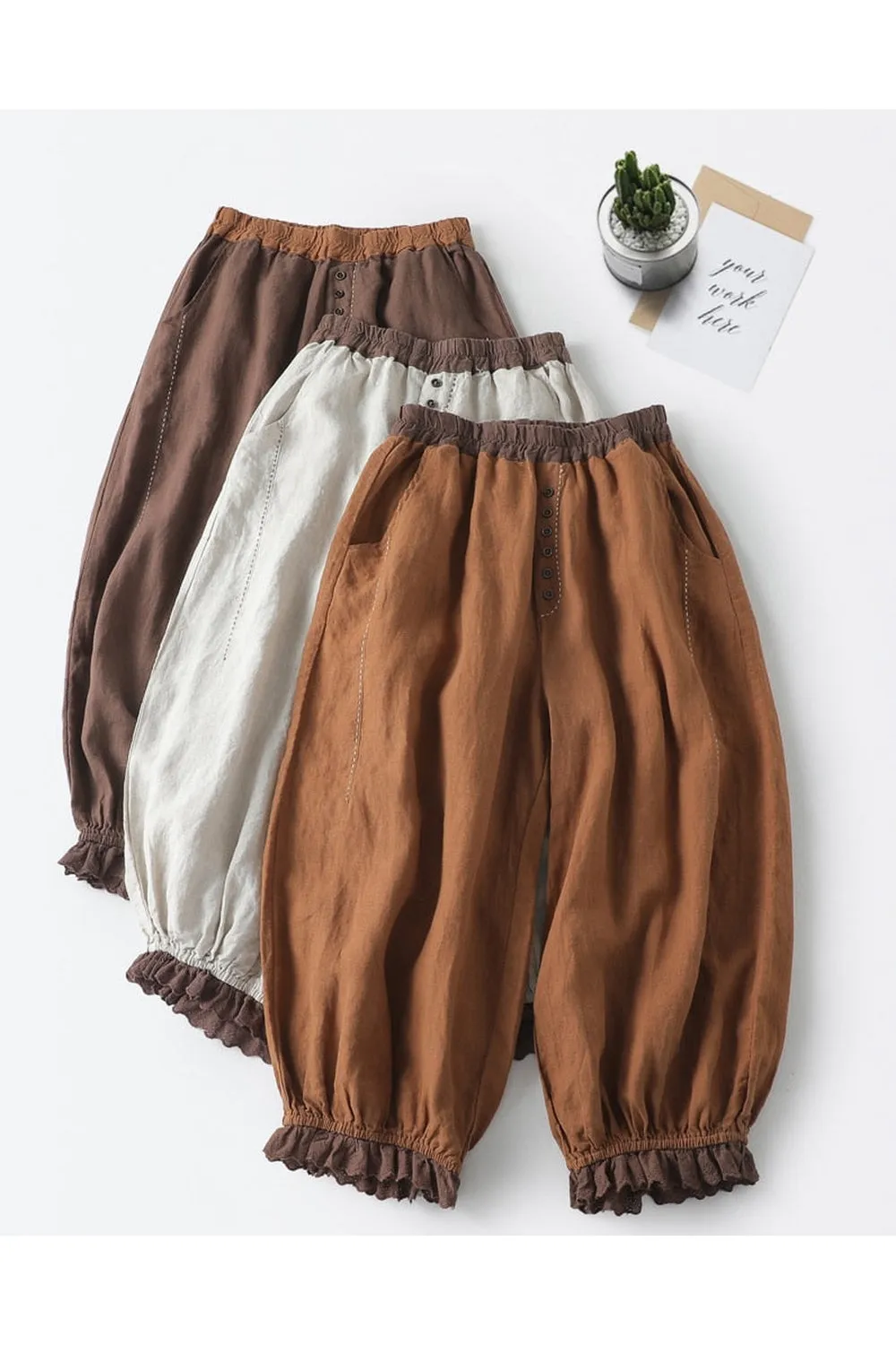 High Waist Wide-Leg Pants