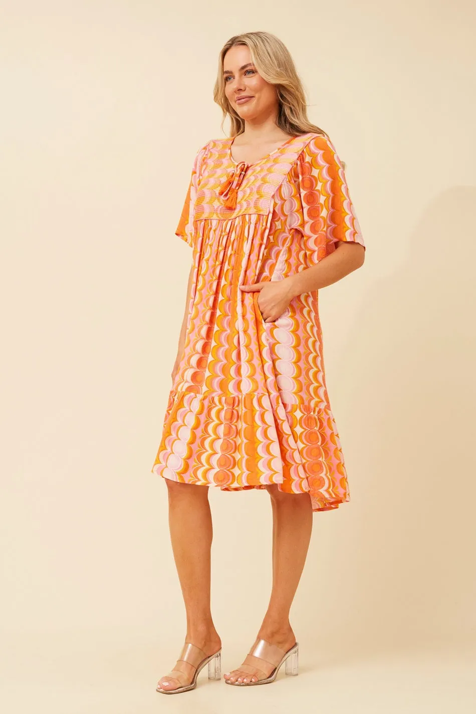 HONDA EMBROIDED BABYDOLL DRESS