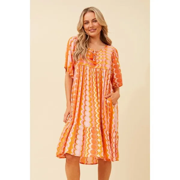 HONDA EMBROIDED BABYDOLL DRESS
