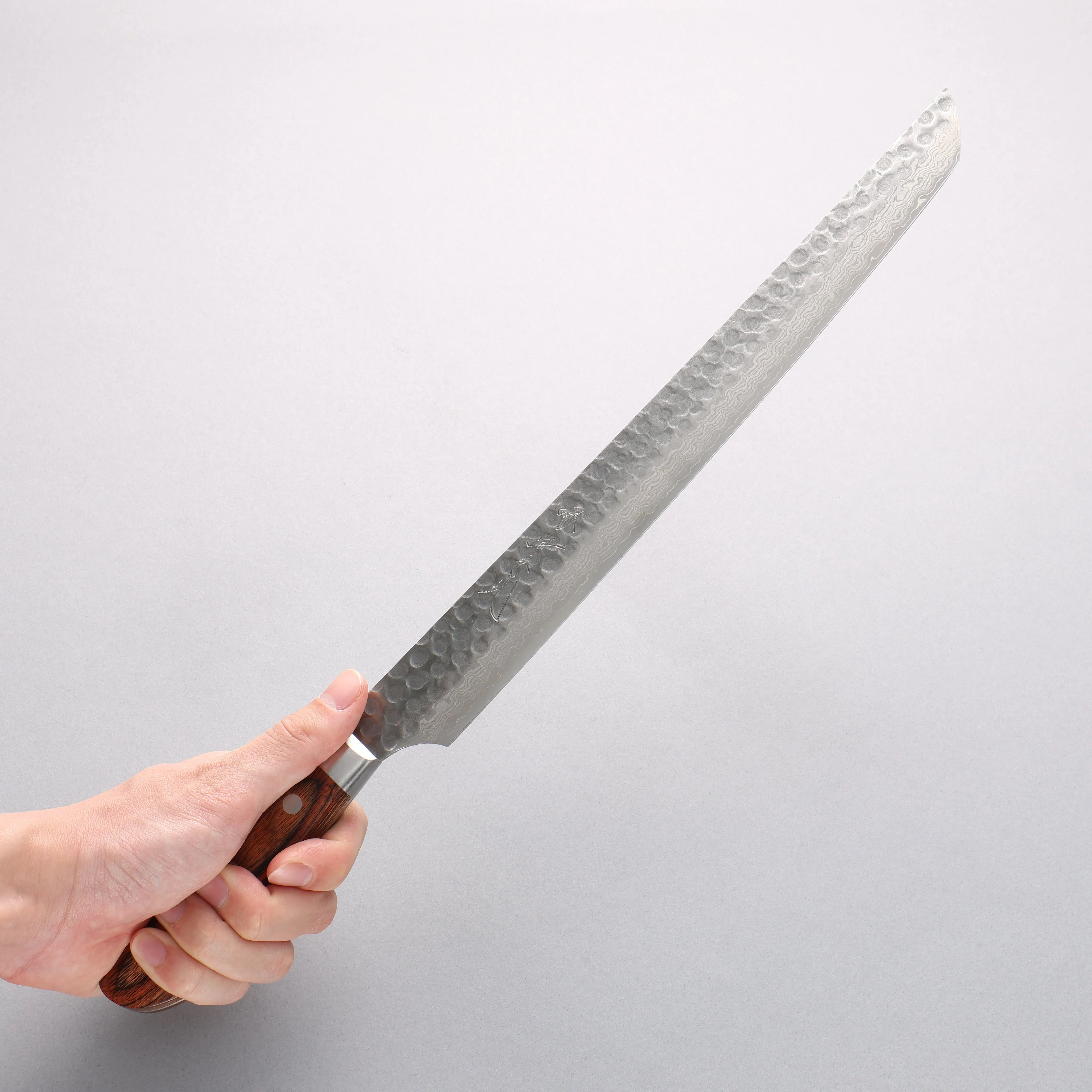 Jikko VG10 17 Layer Sakimaru Yanagiba  300mm Mahogany Handle