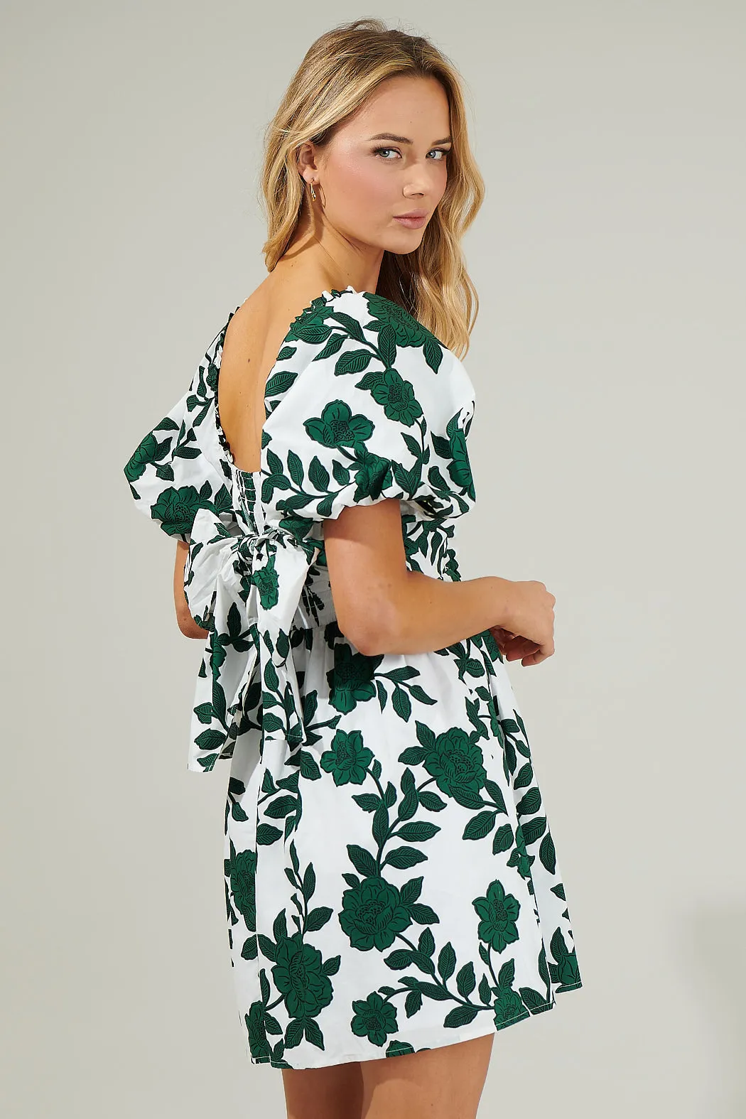 Kane Floral Marion Babydoll Mini Dress