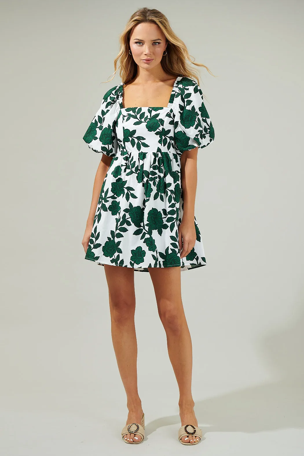 Kane Floral Marion Babydoll Mini Dress
