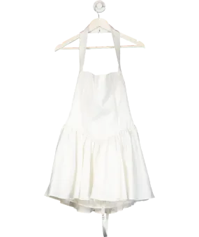 Leau White Hyades Halter Corset Mini Dress UK L
