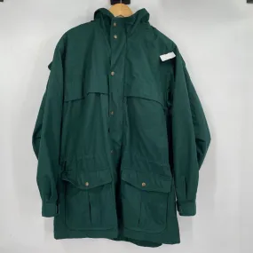 men Eddie Bauer Vintage Wool Lined Mountain Parka Green Coat L