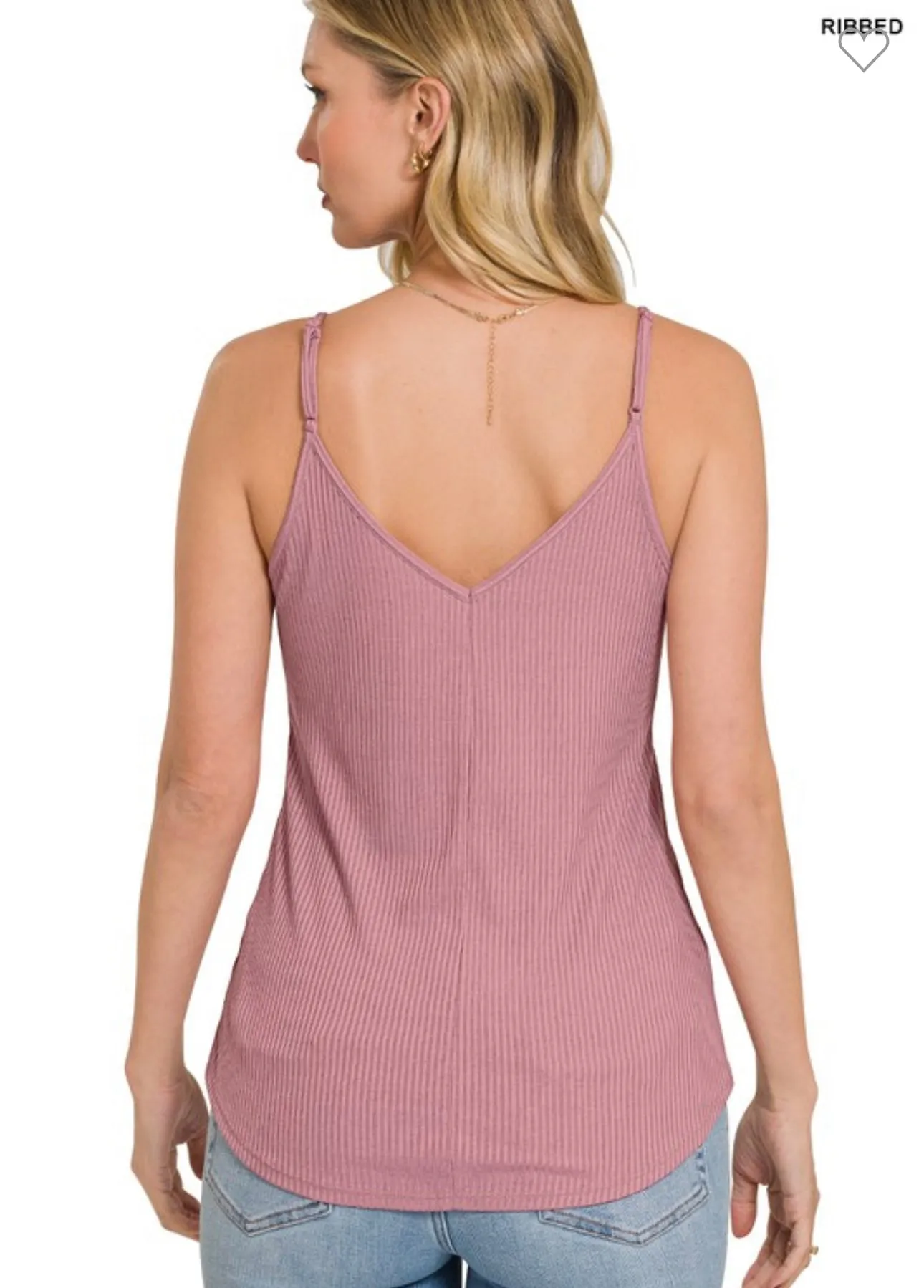 Mia Ribbed Knit Snap Cami Top