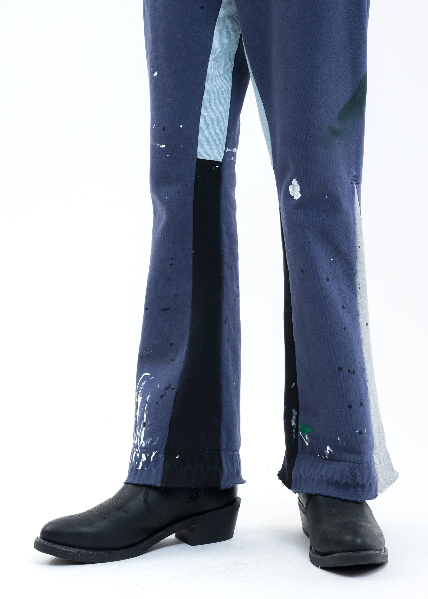 Navy GD Flares PAINTED Sweater Pants