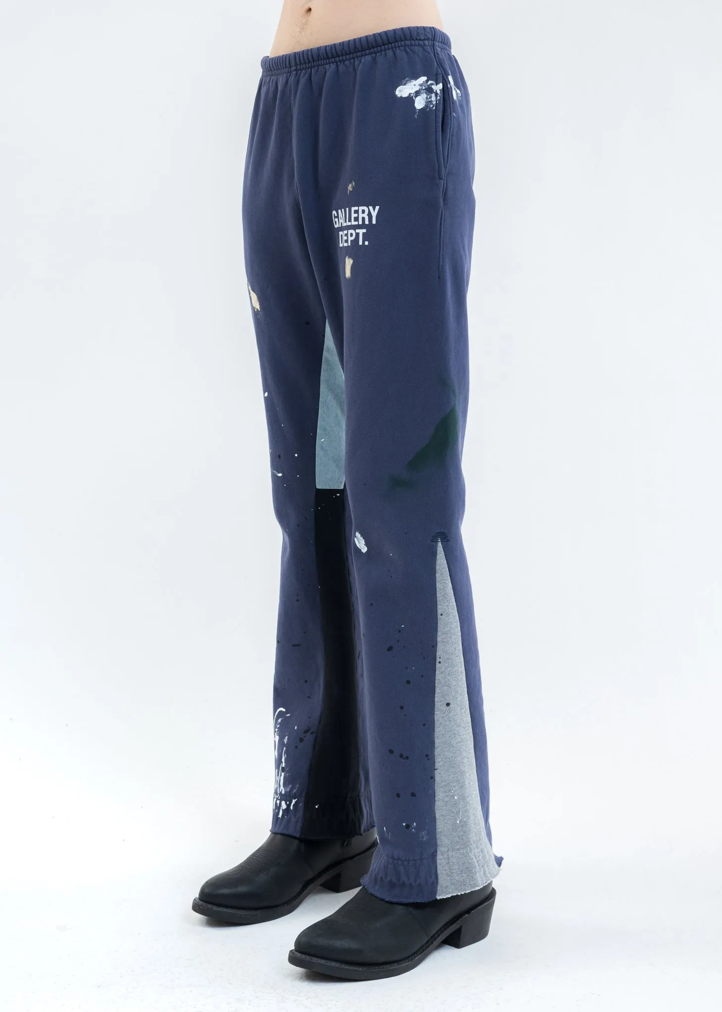 Navy GD Flares PAINTED Sweater Pants