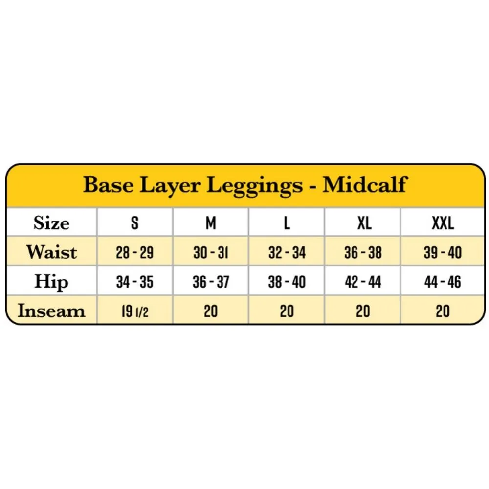 Organic Cotton Base Layer Midcalf Leggings - Black