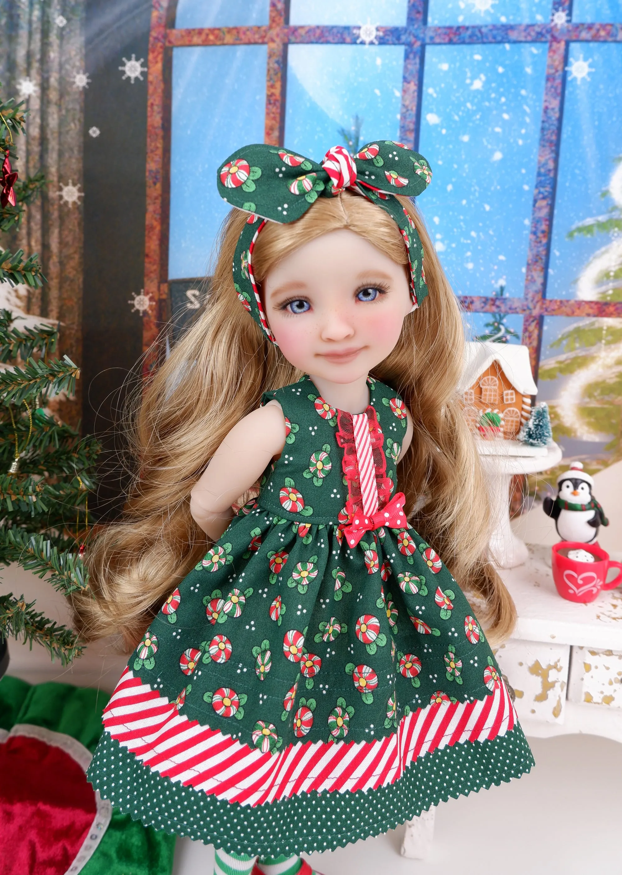 Peppermint Candies - dress with shoes for Ruby Red Fashion Friends doll